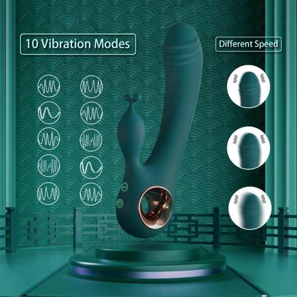 Powerful Vibrator for Women G Spot Rabbit Female Clitoris Stimulator Rechargeable Vibrating Sex Toy