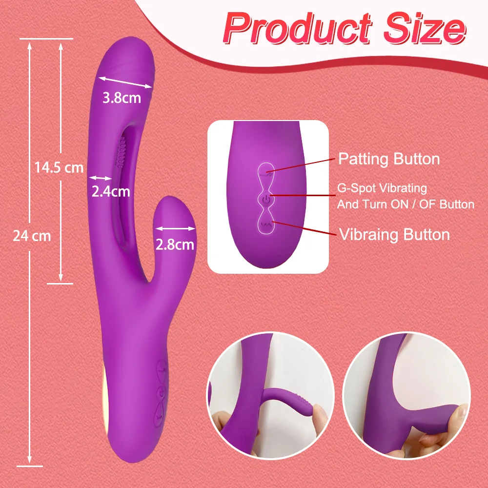Rabbit Patting Dildo Vibrator for Women Clitoris Nipple Sucking Stimulator Vagina Massager Female Sucker Vibrator Adults Sex Toy Rabbit Patting Dildo Vibrator for Women Clitoris Nipple Sucking Stimulator Vagina Massager Female Sucker Vibrator Adults Sex Toy