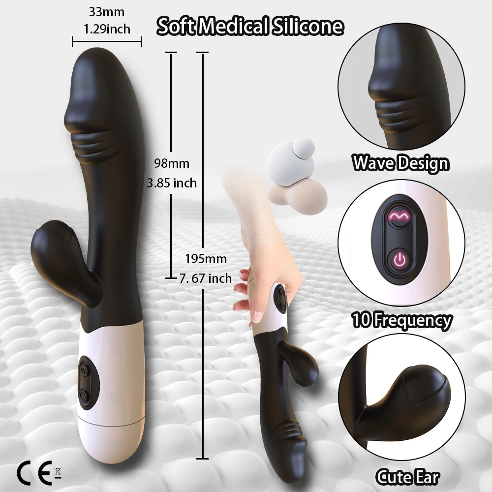 Powerful Rabbit Vibrator for Women G Spot Female Clitoris Stimulator Clit Silent Vibrating Dildo Adult Goods 2024 Best Sex Toy