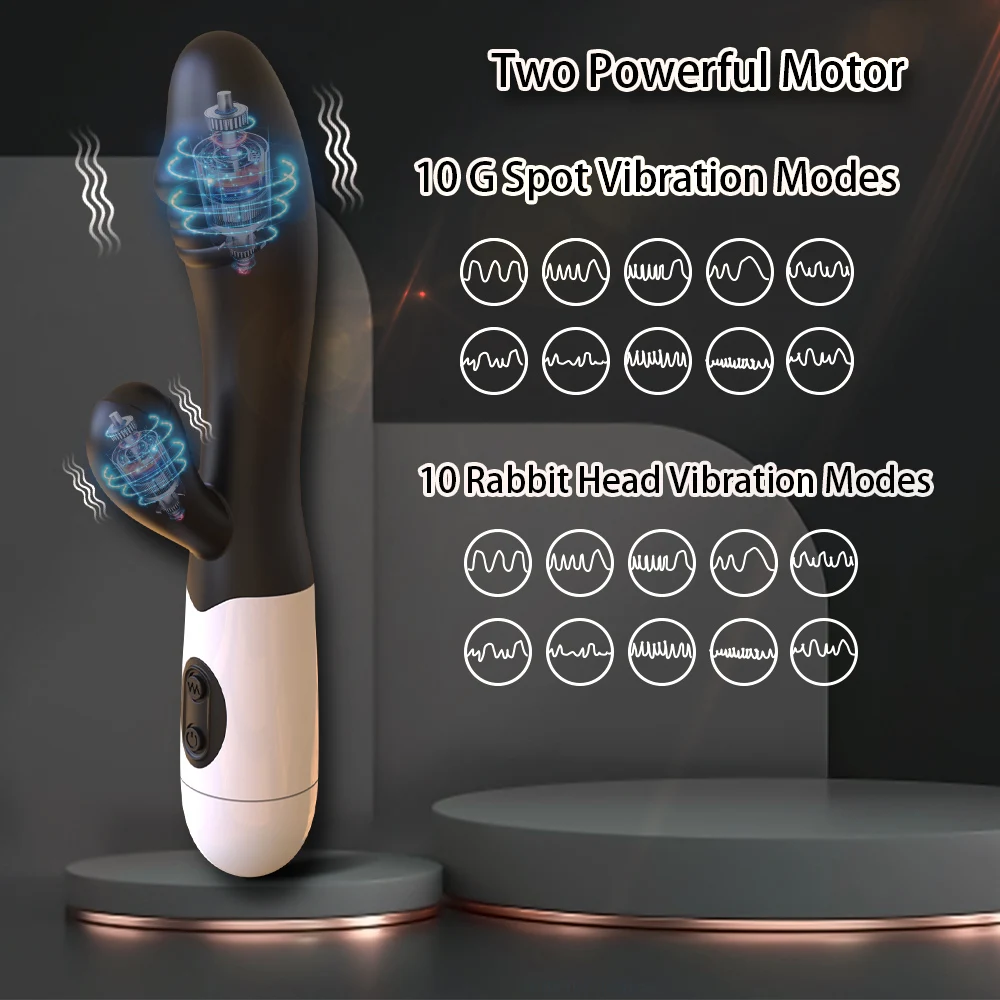Powerful Rabbit Vibrator for Women G Spot Female Clitoris Stimulator Clit Silent Vibrating Dildo Adult Goods 2024 Best Sex Toy