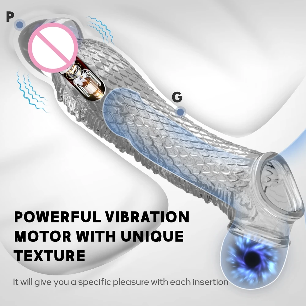 Penis Sleeve Extensions Condom Male Enlargement Delay Vibrators Clits Massager Cock Ring Vibrating Penis Cover Sex Toys For Men Penis Sleeve Extensions Condom Male Enlargement Delay Vibrators Clits Massager Cock Ring Vibrating Penis Cover Sex Toys For Men
