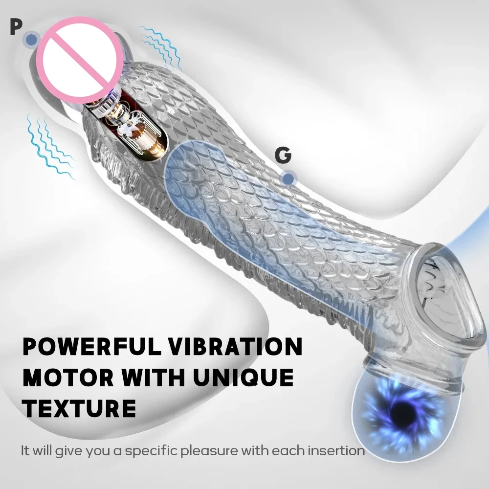 Penis Sleeve Extensions Condom Male Enlargement Delay Vibrators Clits Massager Cock Ring Vibrating Penis Cover Sex Toys For Men Penis Sleeve Extensions Condom Male Enlargement Delay Vibrators Clits Massager Cock Ring Vibrating Penis Cover Sex Toys For Men
