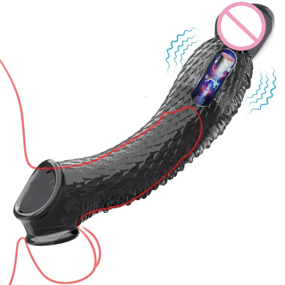 Penis Sleeve Extensions Condom Male Enlargement Delay Vibrators Clits Massager Cock Ring Vibrating Penis Cover Sex Toys For Men Penis Sleeve Extensions Condom Male Enlargement Delay Vibrators Clits Massager Cock Ring Vibrating Penis Cover Sex Toys For Men