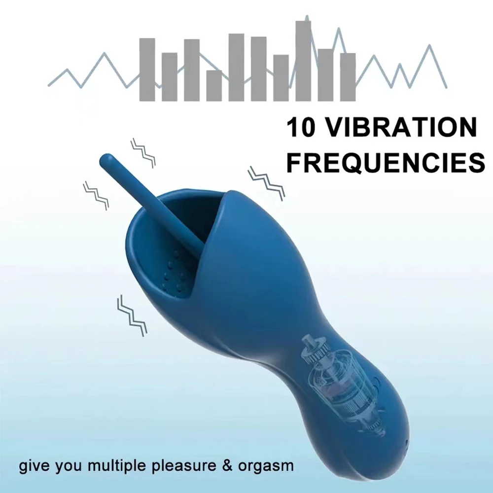 Male Penis Vibrator Glans Massager Urethra Plug Horse Eye Stimulation Silicone SM Adult Sex Toys for Men Masturbation Cup