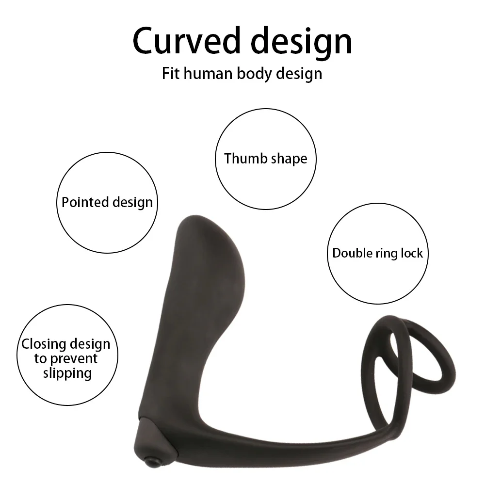 Male Prostate Massager Vibrator Butt Plug Anal Masturbator Silicone Penis Ring Delayed Ejaculation Sex Toys for Man Gay Couple Male Prostate Massager Vibrator Butt Plug Anal Masturbator Silicone Penis Ring Delayed Ejaculation Sex Toys for Man Gay Couple