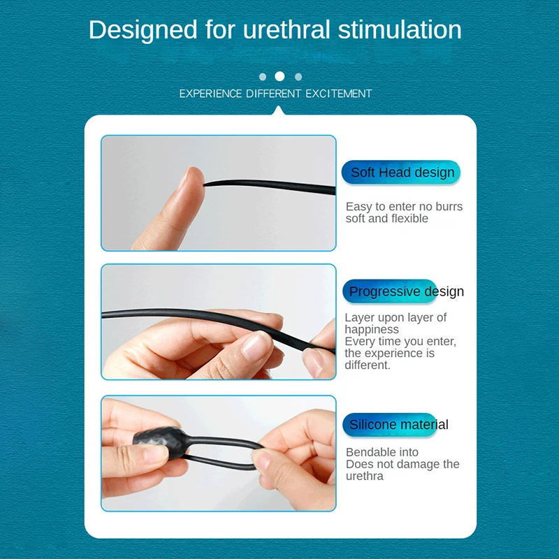 1pc 10 Speed Long Urethral Vibrator Catheter Penis Plug Sex Toys for Men Vibrating Urethra Sound Dilator Massager Dildo Vibrator