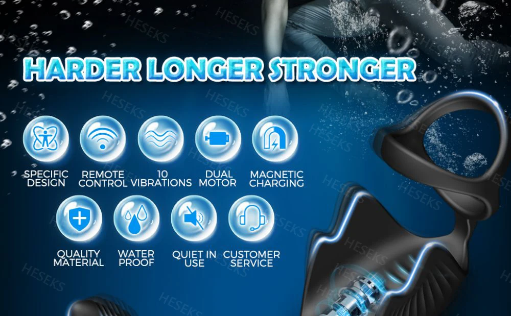 HESEKS 3 in 1 Prostate Massager Vibrating Cock Ring Anal Plug with Mini Bullet Taint Stimulator Remote Control Mens Sex Toys 18+ HESEKS 3 in 1 Prostate Massager Vibrating Cock Ring Anal Plug with Mini Bullet Taint Stimulator Remote Control Mens Sex Toys 18+