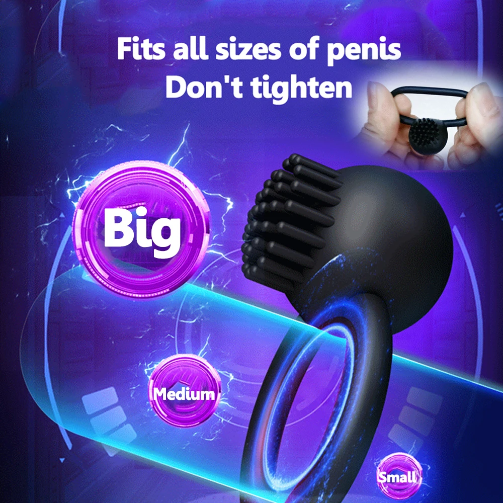 Penis Rings Vibrators For Men Delay Ejaculation Erection Cock Ring Stimulator Male Sex Toys for Couple Sex Shop sexulaes toys