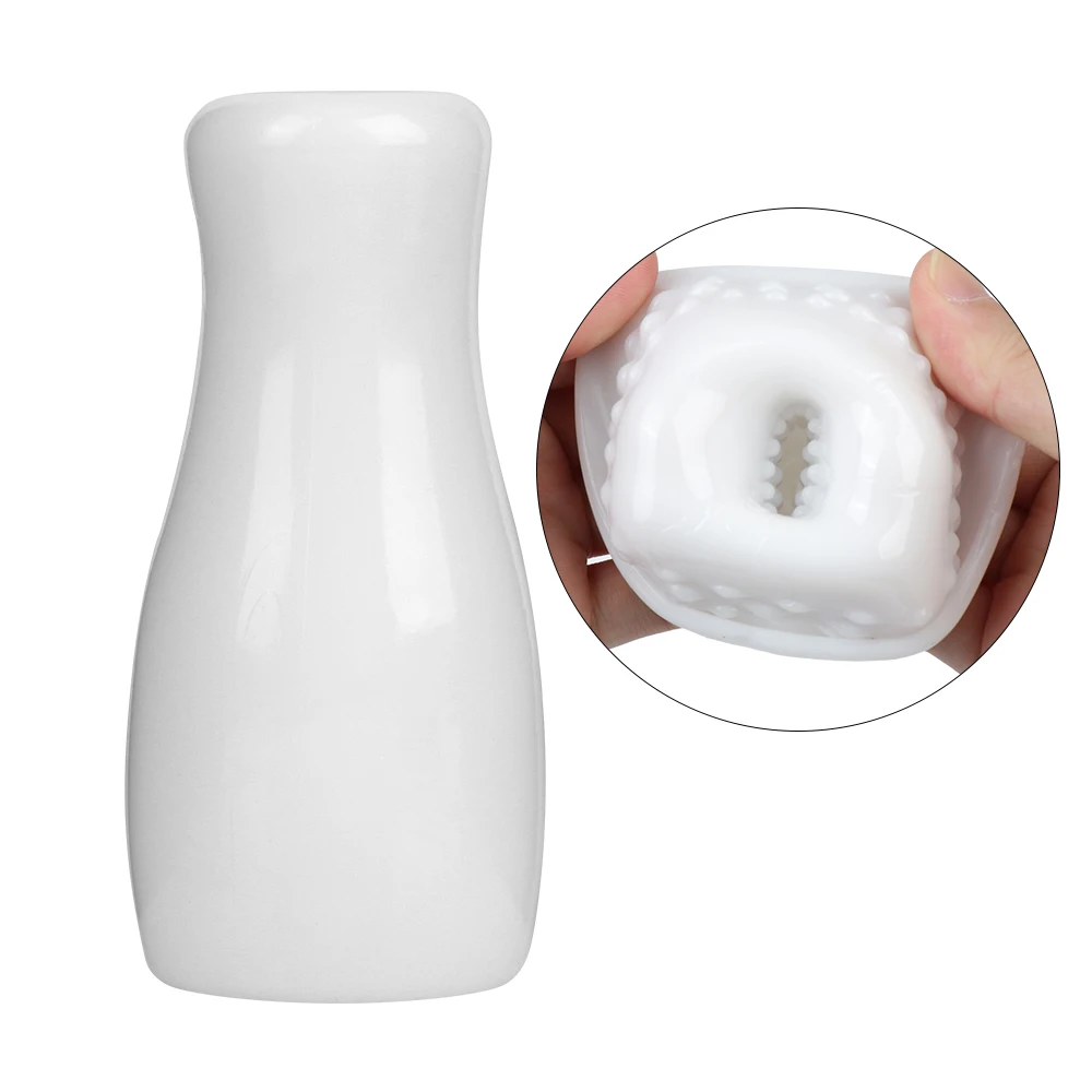 88mm Small Male Masturbator With Mesh Artificial Vaginal For Men 18 Penis Sucker Glans Sucking Cock Exerciser Delayed Sex Toys