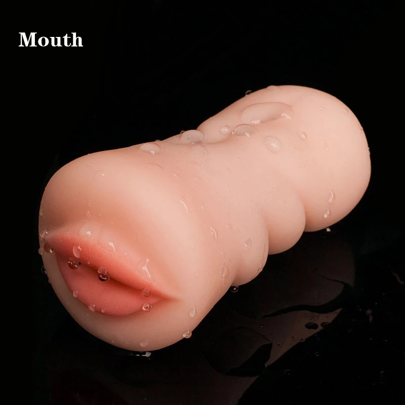 4D Realistic Deep Throat Male Masturbator Silicone Artificial Mouth Vagina Anal Erotic Oral Sex Masturbator Sex Toys for Men