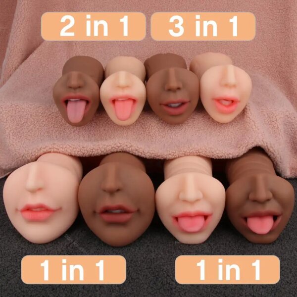 3 In 1 Masturbators For Men Sex Toys Artificial Vagina Anal Mouth Pocket Pusssy Adults Pussy Silicone Male Masturbation Tools
