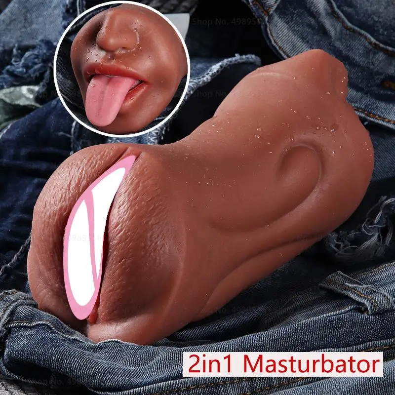 3 In 1 Masturbators For Men Sex Toys Artificial Vagina Anal Mouth Pocket Pusssy Adults Pussy Silicone Male Masturbation Tools