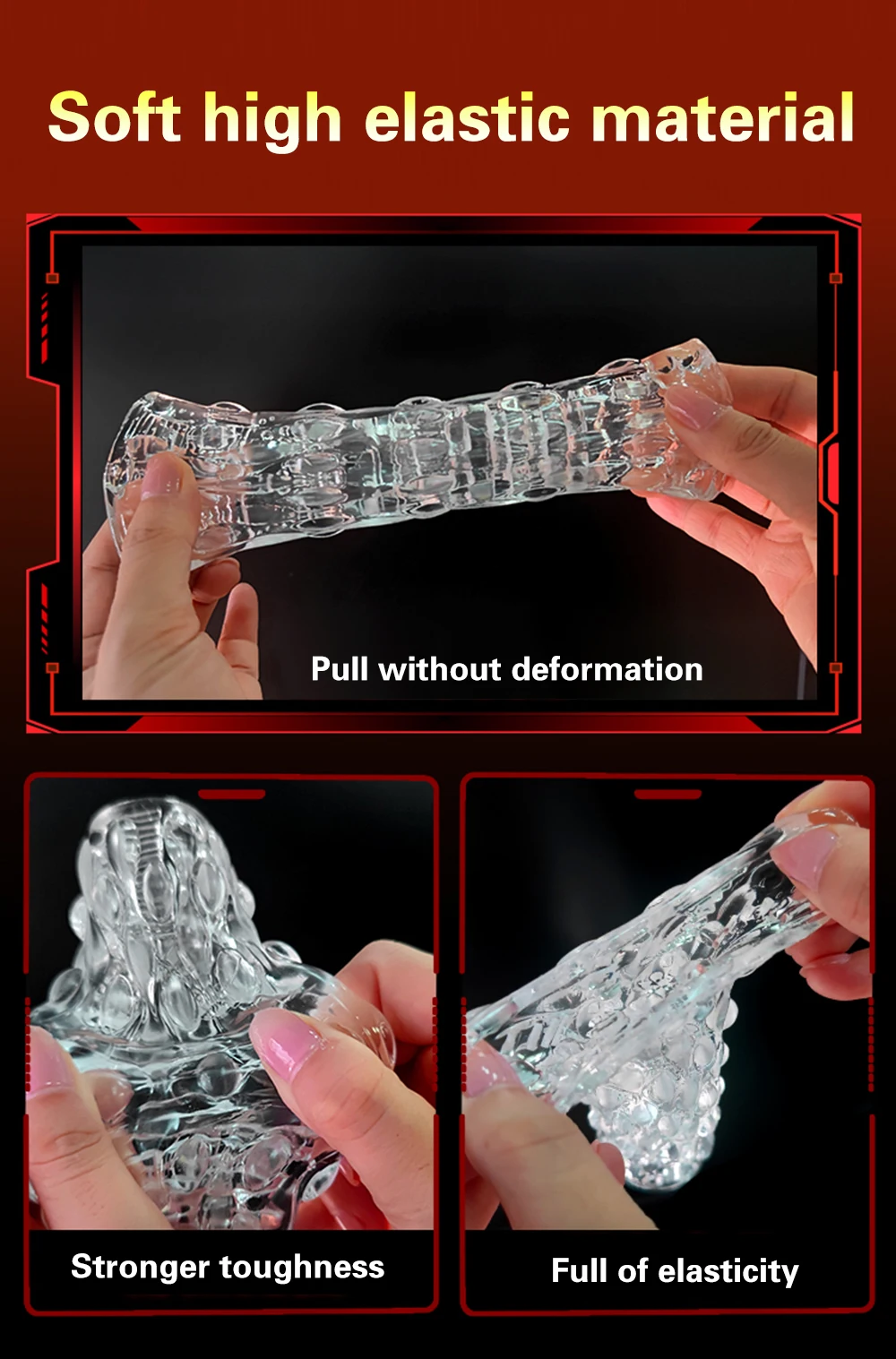 Portable TPE Male Masturbator Manual Glans Penis Trainer Adult Sex Toy for Men Masturbation Cup Intimate Gift Store Couples