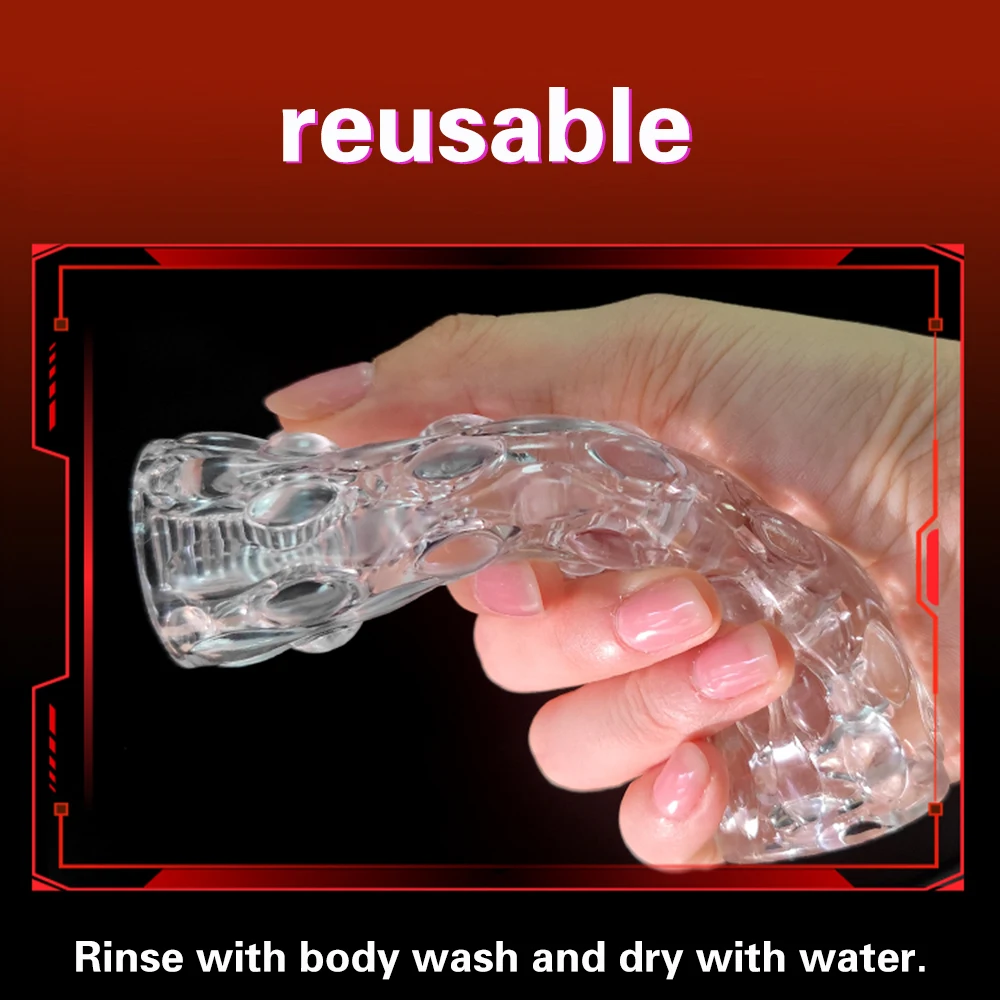 Portable TPE Male Masturbator Manual Glans Penis Trainer Adult Sex Toy for Men Masturbation Cup Intimate Gift Store Couples