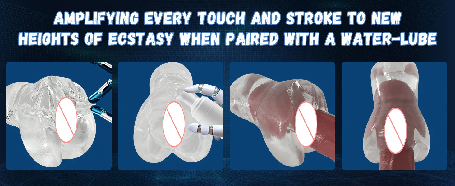 3.98in 3D Artificial Vagina Silicone Male Masturbator for Men Pocket Pussy Prostate Massager Penis Open Ended Man Adultr Sex Toy