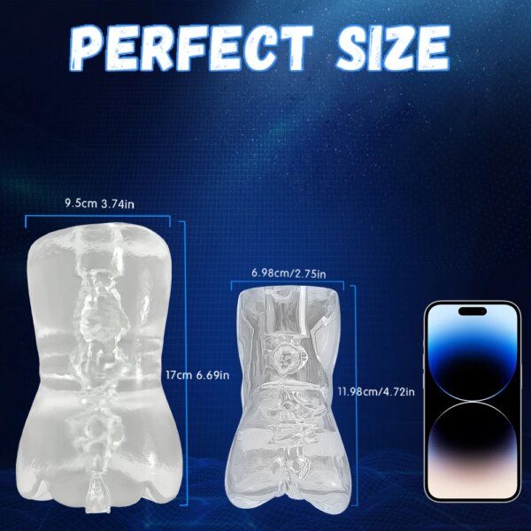 3.98in 3D Artificial Vagina Silicone Male Masturbator for Men Pocket Pussy Prostate Massager Penis Open Ended Man Adultr Sex Toy
