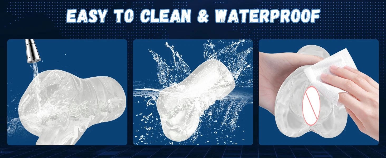 3.98in 3D Artificial Vagina Silicone Male Masturbator for Men Pocket Pussy Prostate Massager Penis Open Ended Man Adultr Sex Toy