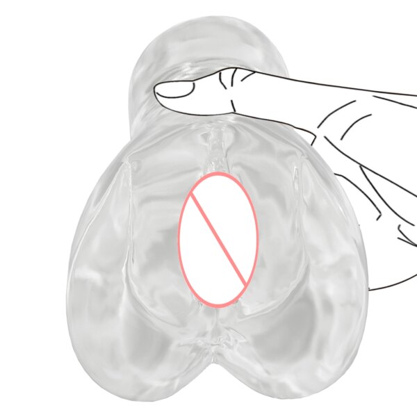 3.98in 3D Artificial Vagina Silicone Male Masturbator for Men Pocket Pussy Prostate Massager Penis Open Ended Man Adultr Sex Toy