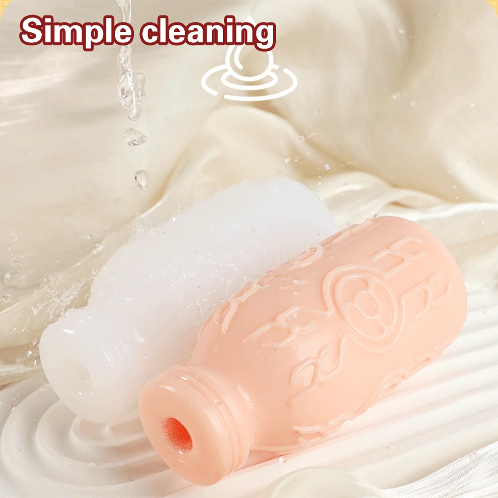 Male Masturbation Cup Milk Bottle Shape Silicone Masturbator Soft Emulational Vaginal Bulge Portable Manual Sex Toys for Man Male Masturbation Cup Milk Bottle Shape Silicone Masturbator Soft Emulational Vaginal Bulge Portable Manual Sex Toys for Man