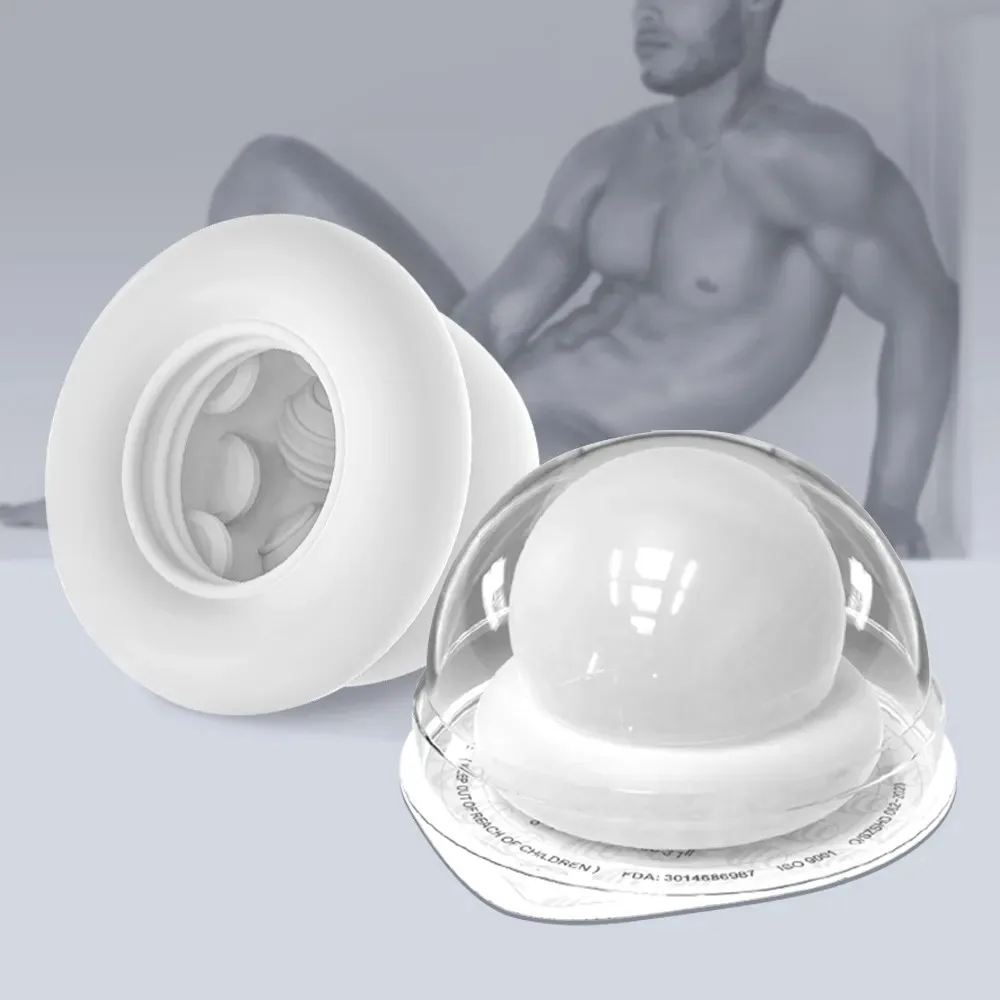 Male Masturbation Cup Portable Jelly Masturbator Cup for Men Realistic Pocket Vaginal Penis Glans Sex Toys Manual Airplane Cup