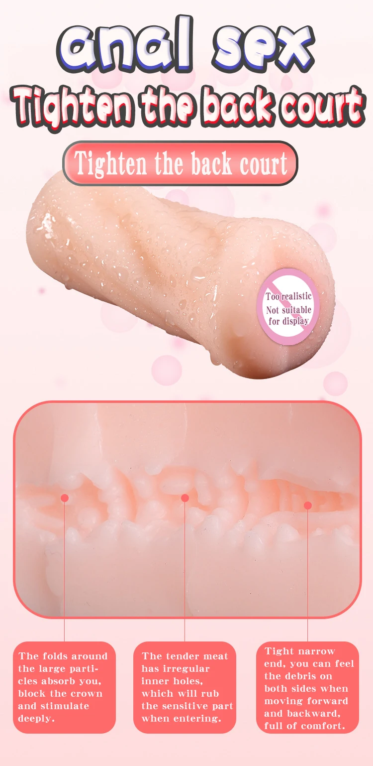 Realistic Vagina Anal Deep Throat Artificial Pussy Oral Male Masturbator Soft Silicone Blowjob Cup Sex Toys For Men Adult Games