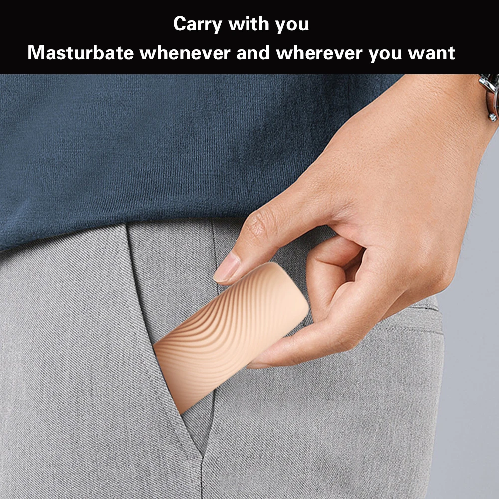 Portable TPE Male Masturbator Manual Glans Penis Trainer Adult Sex Toy for Men Masturbation Cup Intimate Gift Store Couples