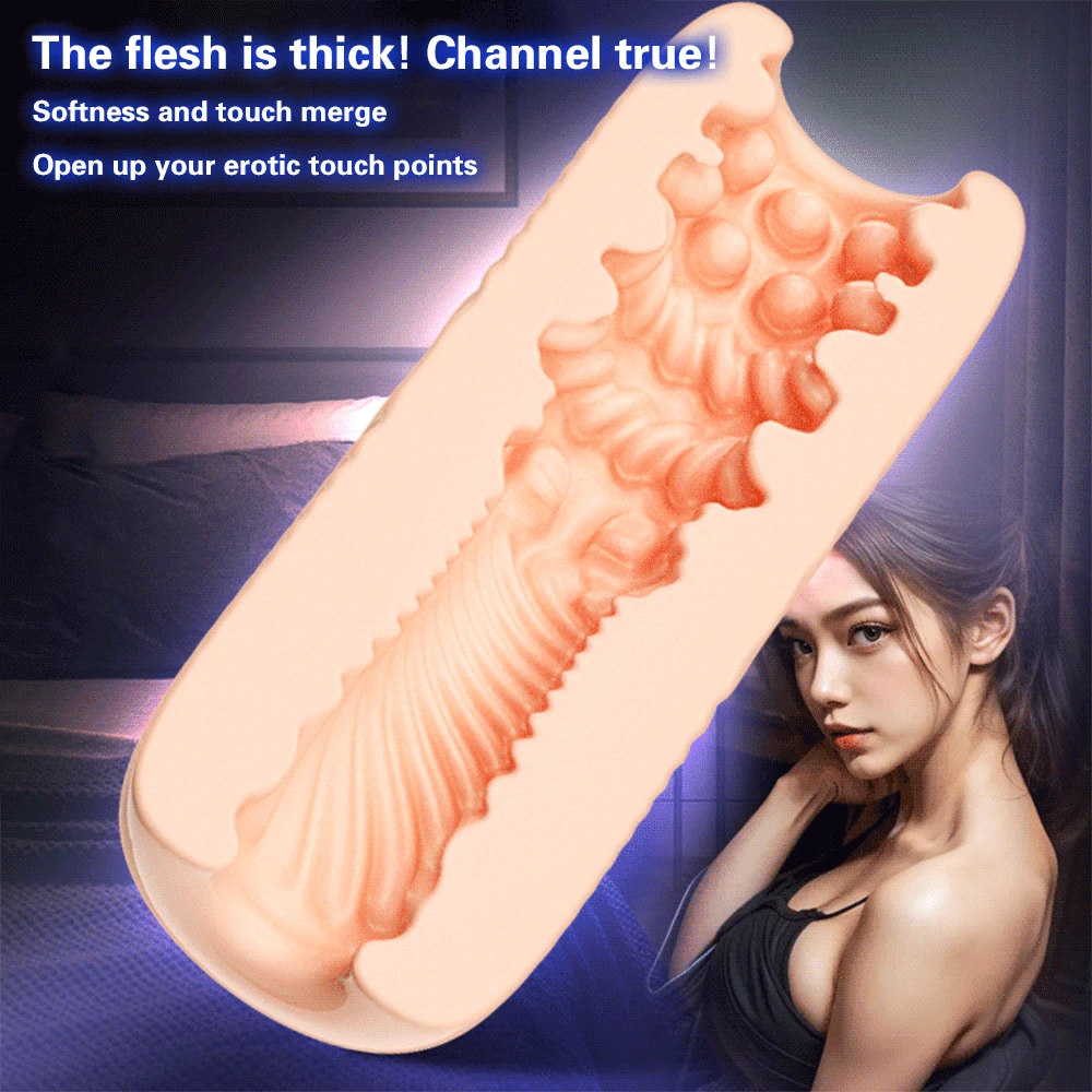 Portable TPE Male Masturbator Manual Glans Penis Trainer Adult Sex Toy for Men Masturbation Cup Intimate Gift Store Couples