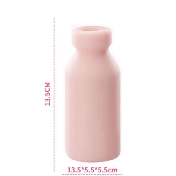 Male Masturbation Cup Milk Bottle Shape Silicone Masturbator Soft Emulational Vaginal Bulge Portable Manual Sex Toys for Man