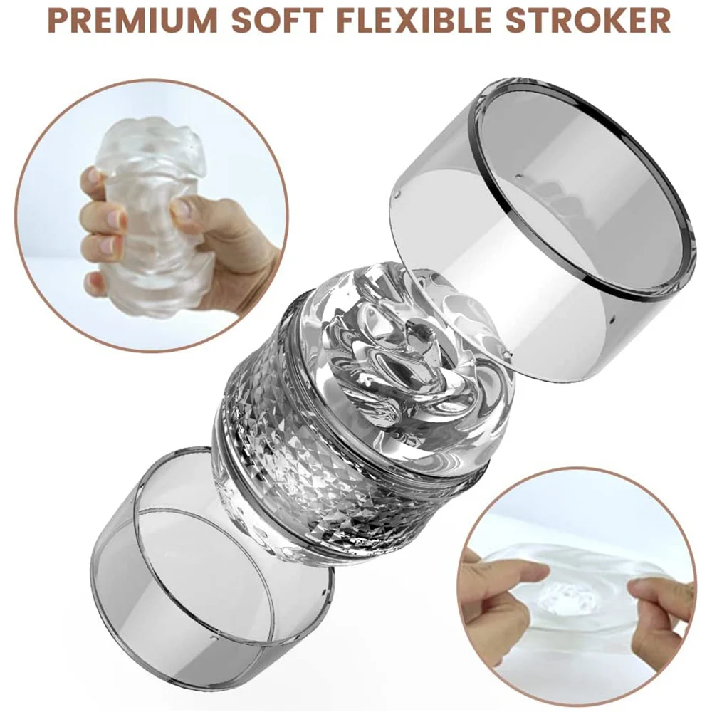 Diamond Crystal Jet Cup Masturbator Male Clip Suction Penis Trainer Adult Erotic Sex Toys Diamond Crystal Jet Cup Masturbator Male Clip Suction Penis Trainer Adult Erotic Sex Toys