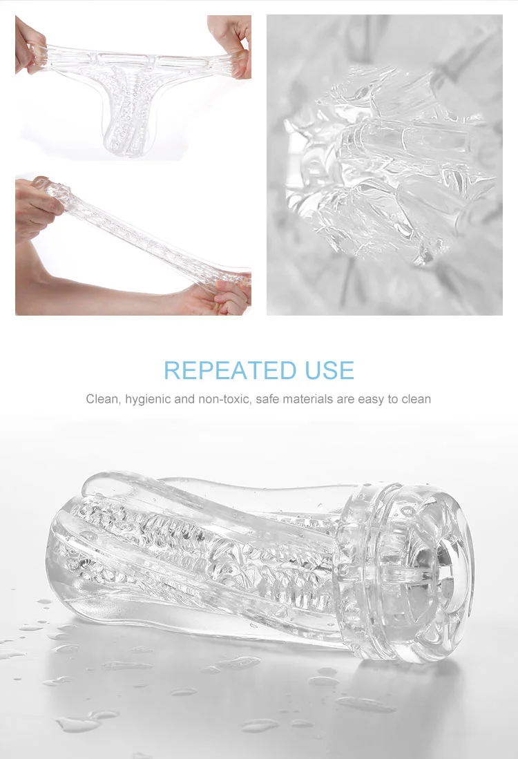 Manual Men Masturbator Cup Soft Pussy Sex Toys Transparent Vagina Adult Endurance Exercise Sex Toy Vacuum Pocket Cup for Male Manual Men Masturbator Cup Soft Pussy Sex Toys Transparent Vagina Adult Endurance Exercise Sex Toy Vacuum Pocket Cup for Male