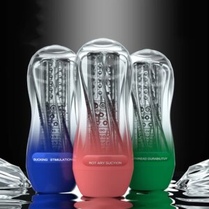 Manual Men Masturbator Cup Soft Pussy Sex Toys Transparent Vagina Adult Endurance Exercise Sex Toy Vacuum Pocket Cup for Male