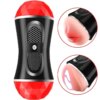Manual Dual Channel Male Masturbation Cup Masturbator Man Blowjob Pussy Vagina Sex Toys For 18 Adult Men Real Size Masturbating