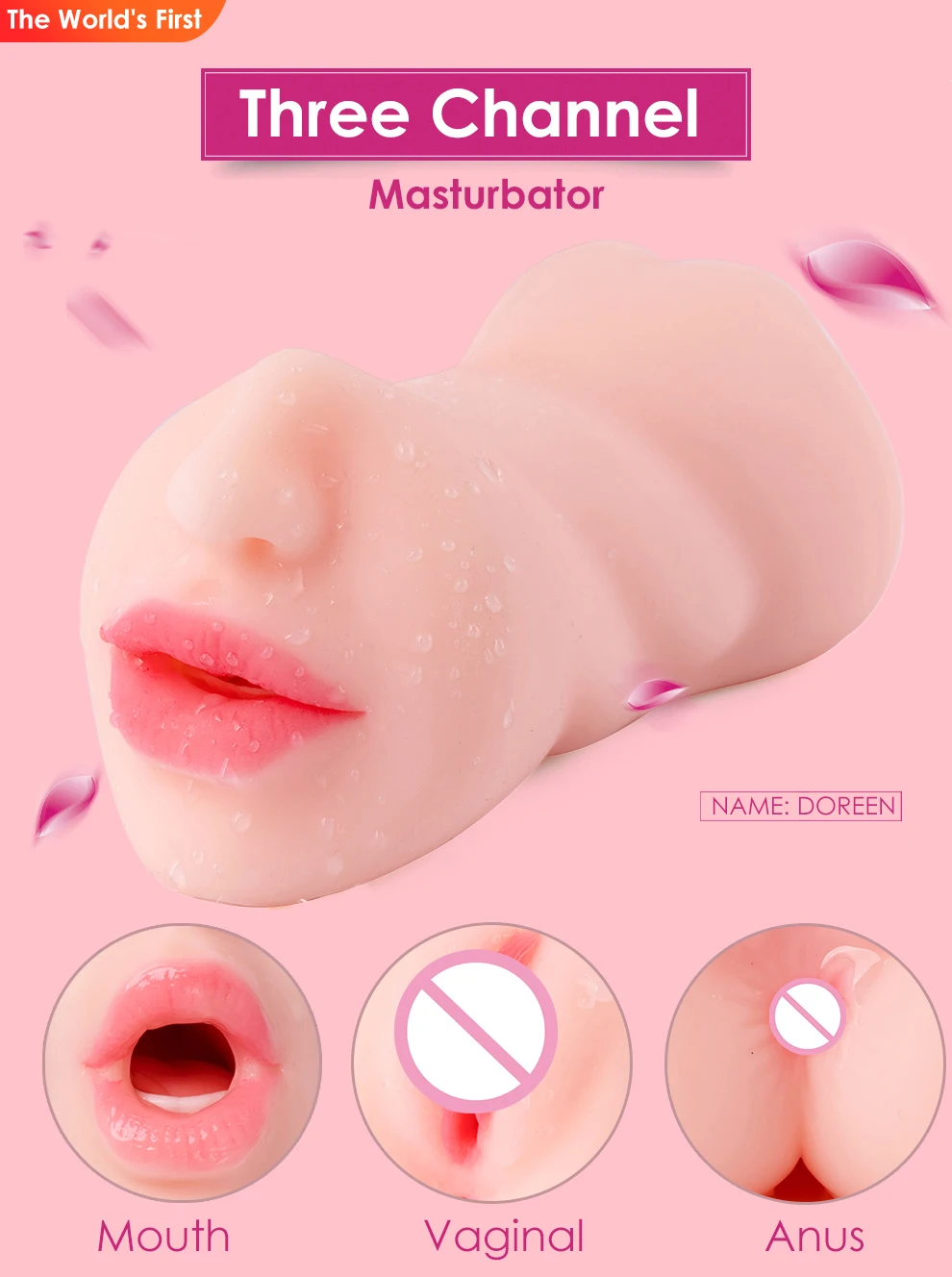 3 IN 1 Sex Toys Masturbation For Men Deep Throat Artificial Real Pussy Oral Male Masturbator Blowjob Realistic Rubber Vagina