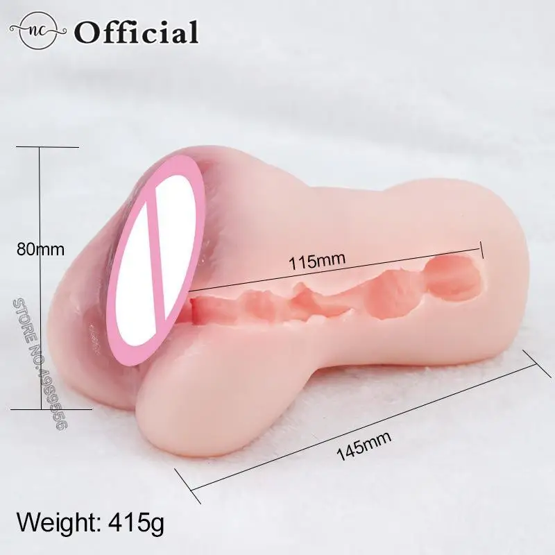 Realistic Vagina For Man Realistic Skin Woman Vagina Male Masturbator Deep Throat Pocket Pussy Sucking Cup Adult Toys for Man