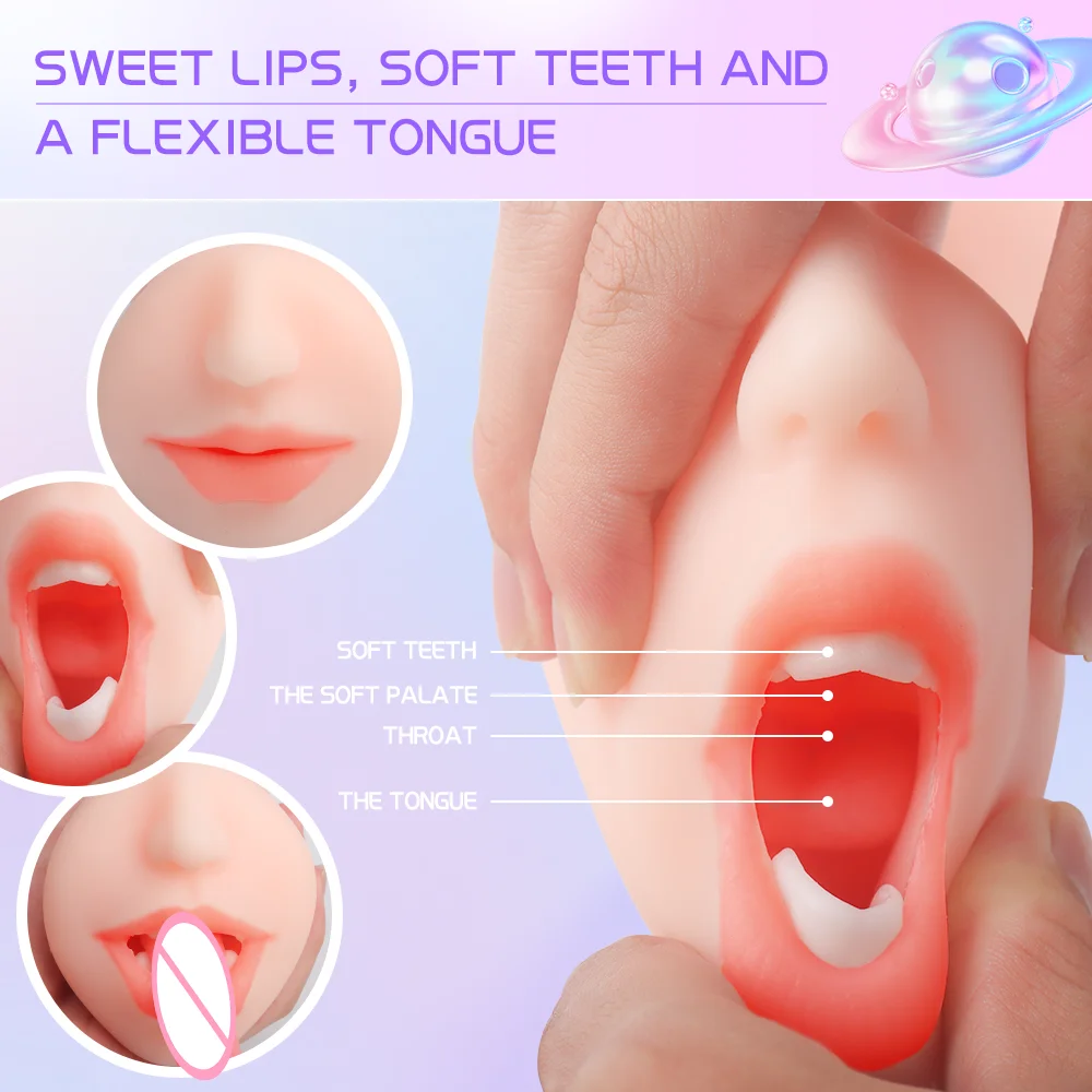 3 in 1 artificial pussy realistic male Pocket Pussy deep throat Mouth vagina pussy sex toys for men