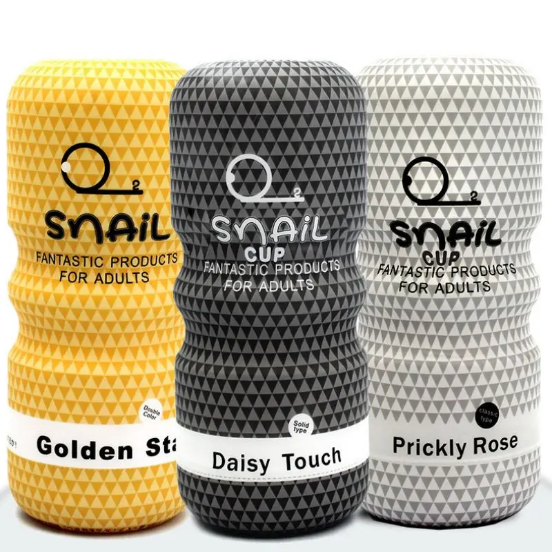 Snail Male Masturbator Cup Real Vagina Blowjob Manual masturbation Penis Stimulate Pusssy Anal Adults Sex Toys for Men