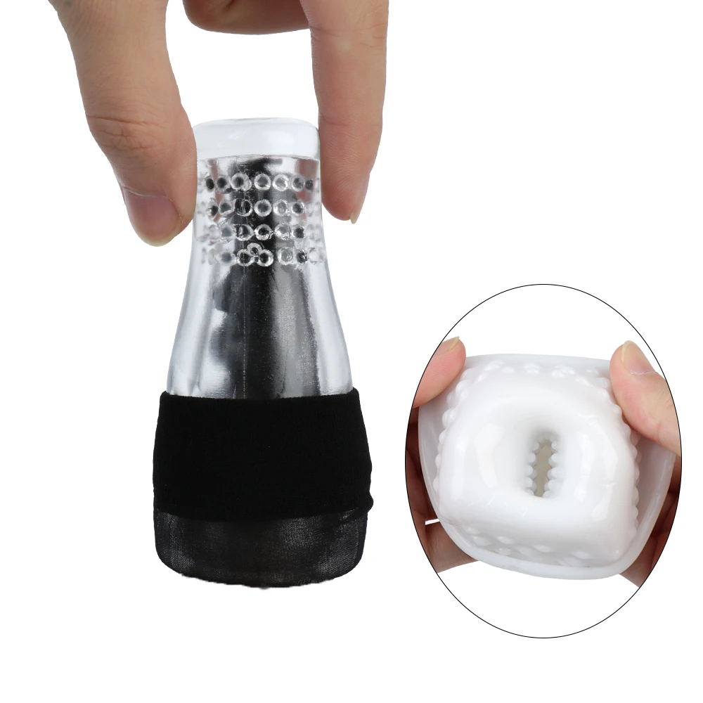 Male Masturbator Cup Glans Sucking Realistic Pussy TPE Artificial Vagina Penis Massage Erotic With Mesh Delay Ejaculation