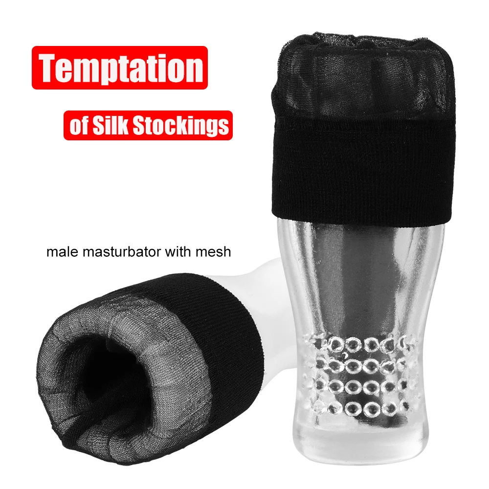 Male Masturbator Cup Glans Sucking Realistic Pussy TPE Artificial Vagina Penis Massage Erotic With Mesh Delay Ejaculation