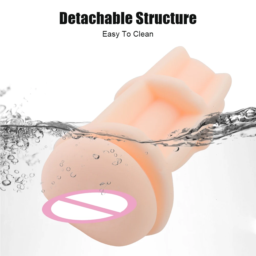 20cm Artificial Vaginal Real Pussy Penis Pump Cock Exerciser Vibrators for Men Sex Toy Glans Sucking Male Masturbator Erotic Kit