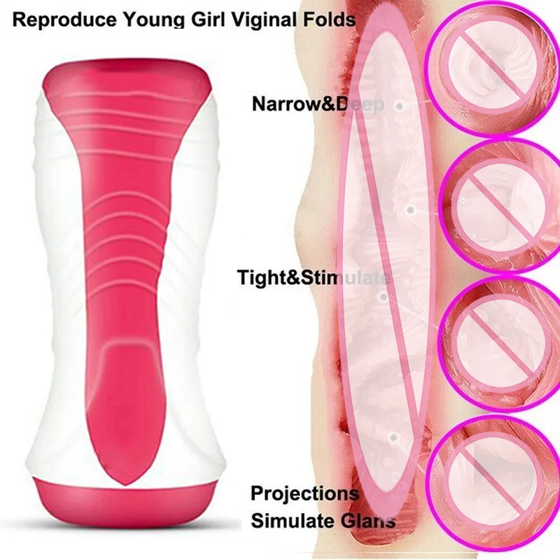 Male Masturbation Cup Artificial Vagina Penis Pump Glans Sucking Massage Real Doll Men Sex Goods Adult Supplies Erotic Shop 18+