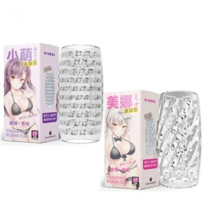 9cm Transparent Male Masturbator Artificial Pussy Vaginal for Men Sucking Penis Pump Spikes Exerciser Sex Toys Masturbation Cup