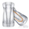 Manual Suction Insertion Male Masturbator, Flexible Pocket Pussy Stroker with TPE Spiral Textured Masturbation Sleeve Downsex Se