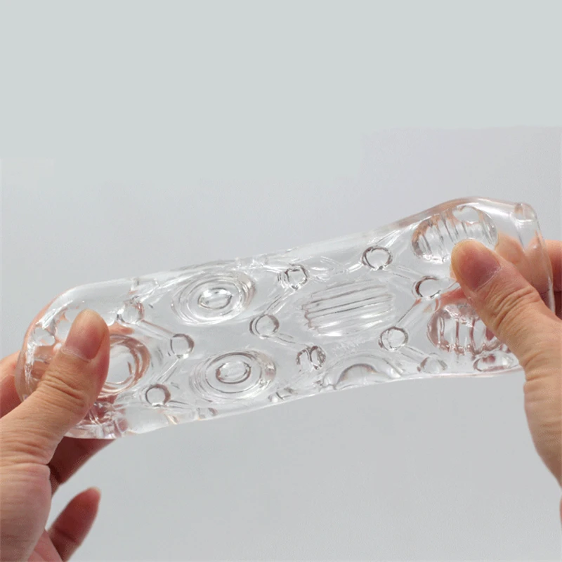 Transparent Silicone Masturbation Cup Penis Exercise Safe Soft Touch Orgasm Sex Toy for Men Multi-channel Adult Cock Trainer