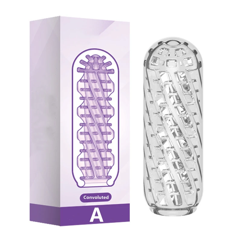 Transparent Silicone Masturbation Cup Penis Exercise Safe Soft Touch Orgasm Sex Toy for Men Multi-channel Adult Cock Trainer