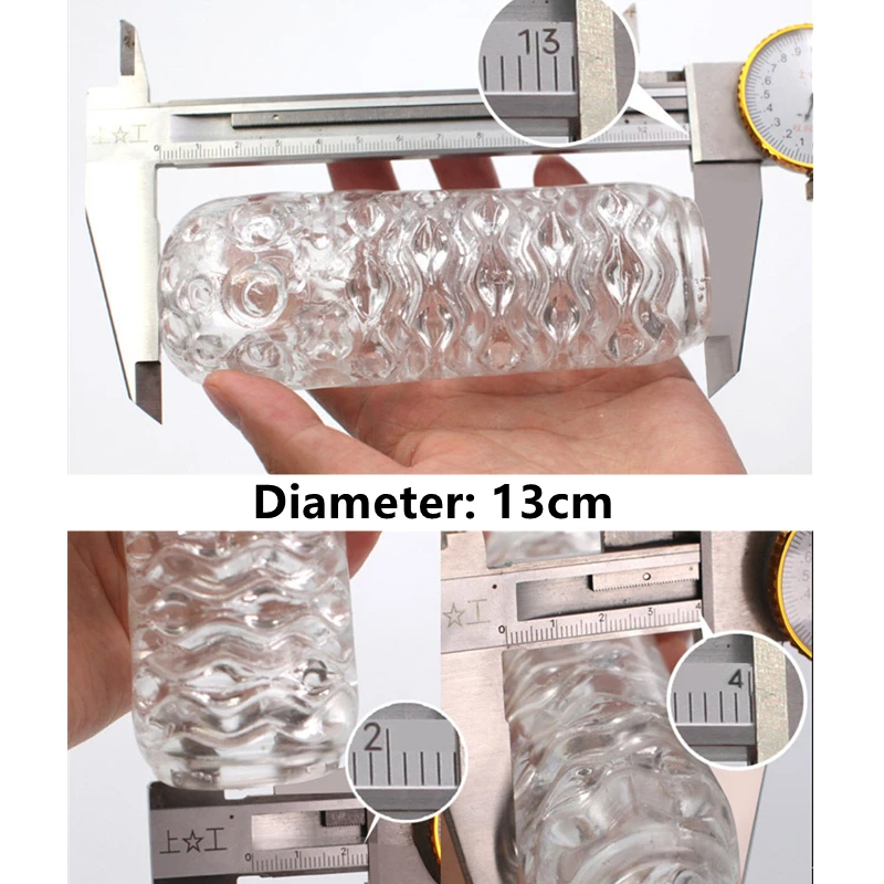 Transparent Silicone Masturbation Cup Penis Exercise Safe Soft Touch Orgasm Sex Toy for Men Multi-channel Adult Cock Trainer