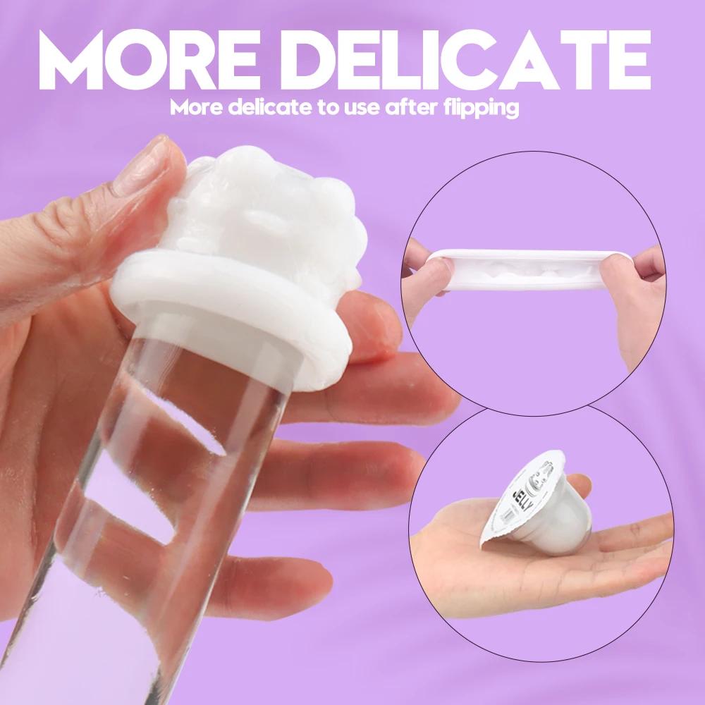 New Male Masturbator Vibrator Mini Soft Silicone Jelly Masturbator Cup Disposable Male Manual Transparent Male Masturbator