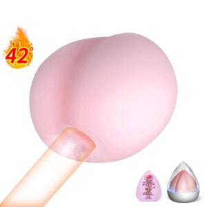 Manual Peach Butt Warming Male Masturbator Cup Vagina Masturbation Blowjob Pussy Mastuburator Sexy Toys For Men Mastubator