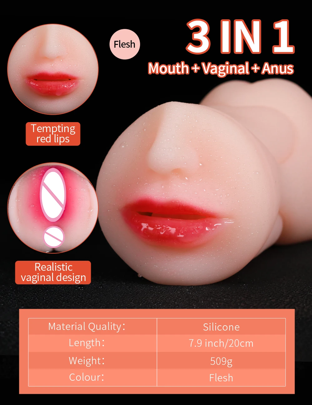 3 IN 1 Sex Toys Masturbation For Men Deep Throat Artificial Real Pussy Oral Male MasturbatorBlowjob Realistic Rubber Vagina 3 IN 1 Sex Toys Masturbation For Men Deep Throat Artificial Real Pussy Oral Male MasturbatorBlowjob Realistic Rubber Vagina