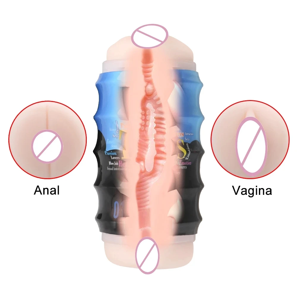 Realistic Pussy and Anal Male Masturbation Cup Artificial Vagina Sexual Function Trainer Sex Toys For Men Realistic Pussy and Anal Male Masturbation Cup Artificial Vagina Sexual Function Trainer Sex Toys For Men