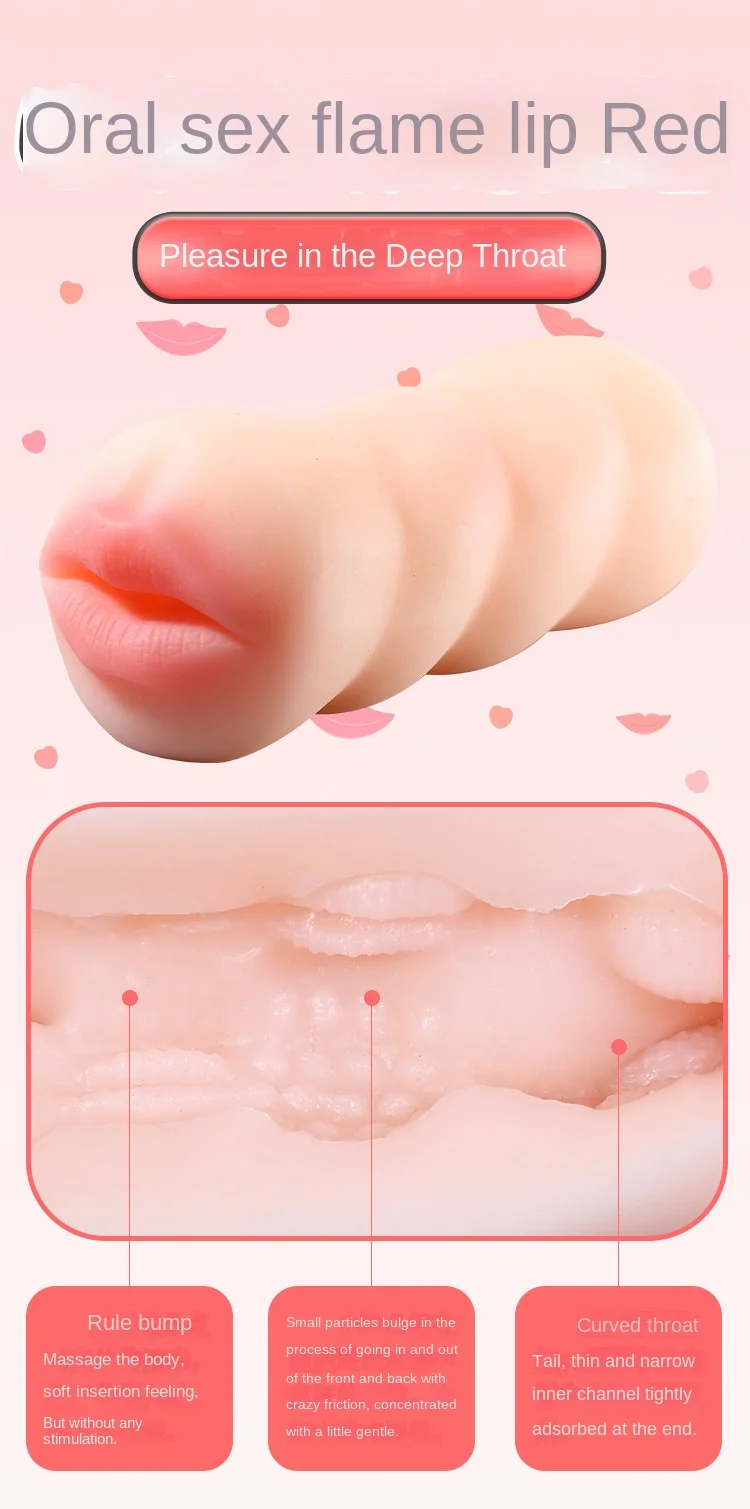 Sexy Lips, Small Mouth, Vagina, Anal Famous Device Inverted Model Male Masturbator Cup Adult Sex Products 18+ Massage Relax